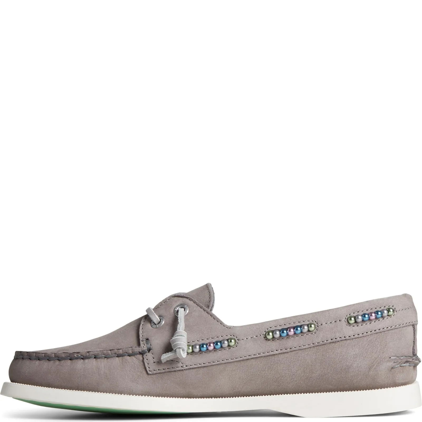 Outlet Sperry Women's , Authentic Original 2-Eye Beaded Boat Shoe Grey