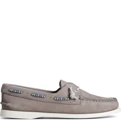 New Sperry Women's , Authentic Original 2-Eye Beaded Boat Shoe Grey