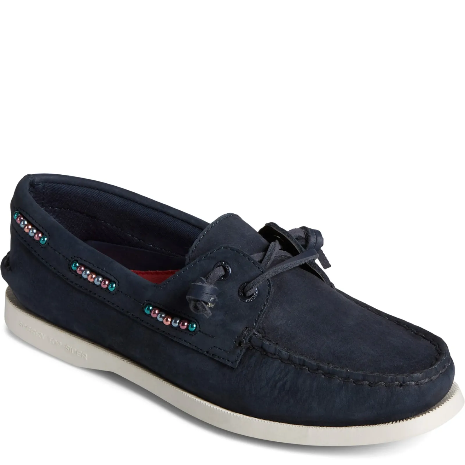 Outlet Sperry Women's , Authentic Original 2-Eye Beaded Boat Shoe Navy