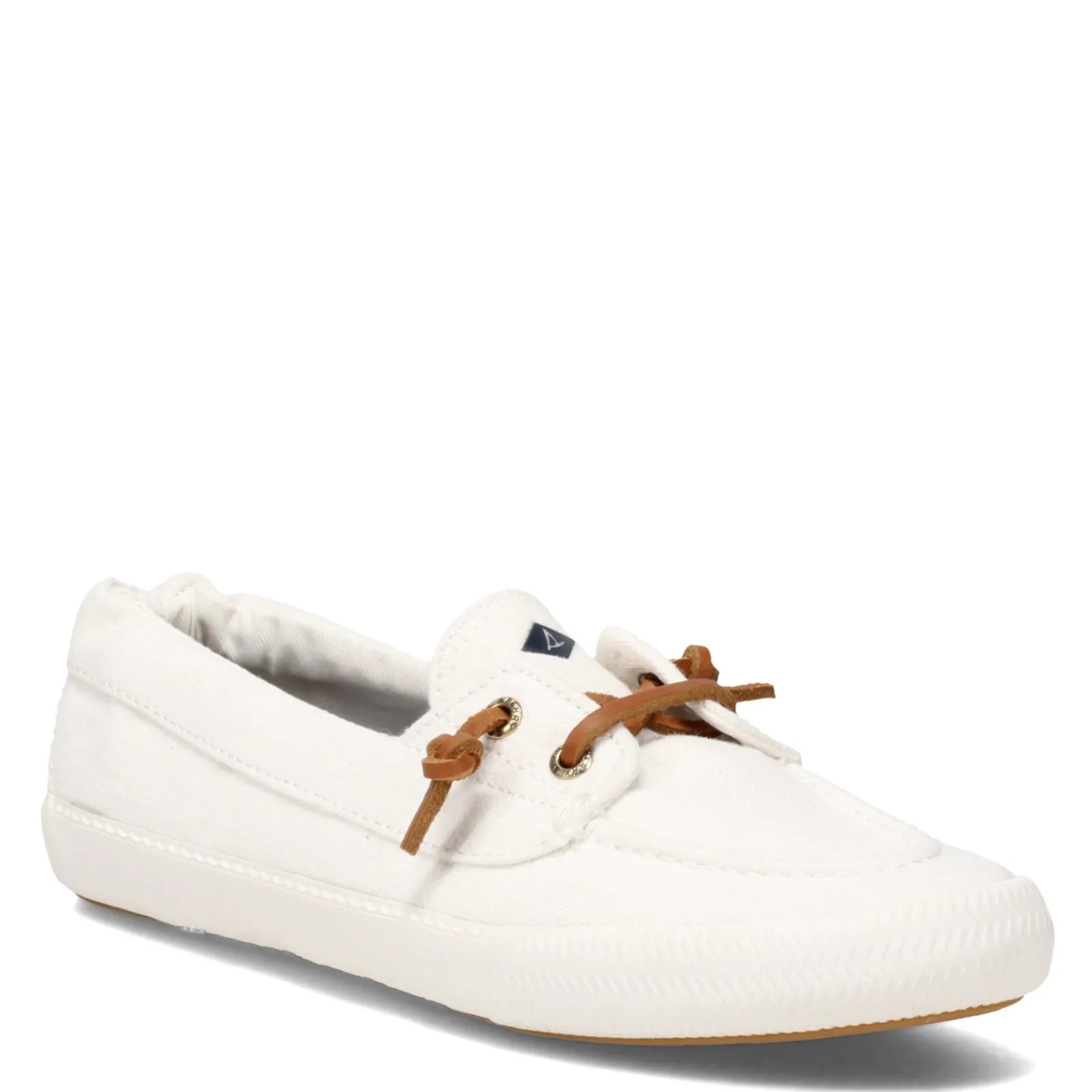 Discount Sperry Women's , Lounge Away 2 Boat Shoe White Linen