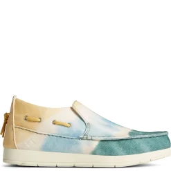 Outlet Sperry Women's , Moc-Sider Canvas Slip-On Green Yellow