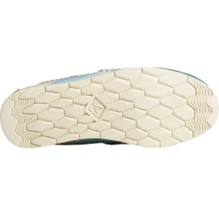 Outlet Sperry Women's , Moc-Sider Canvas Slip-On Green Yellow