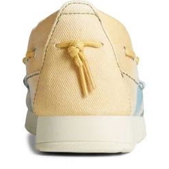 Best Sperry Women's , Moc-Sider Canvas Slip-On Green Yellow