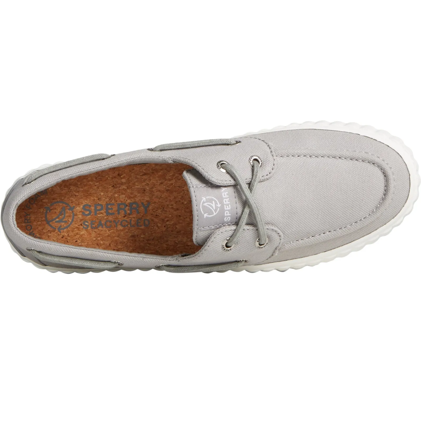 Sperry Women's , Pier Wave Boat Platform Sneaker Grey