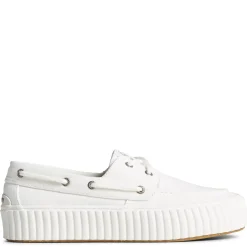 Online Sperry Women's , Pier Wave Boat Platform Sneaker White