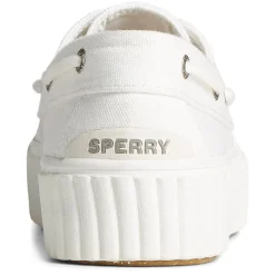 Online Sperry Women's , Pier Wave Boat Platform Sneaker White