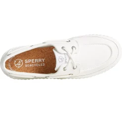 Online Sperry Women's , Pier Wave Boat Platform Sneaker White