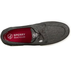 Hot Sperry Women's , Pier Wave Boat Sneaker Black