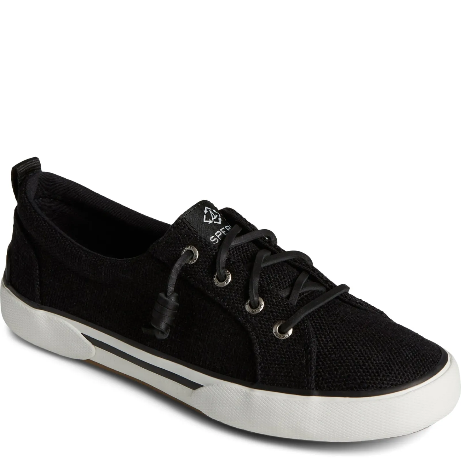 New Sperry Women's , Pier Wave LTT SeaCycled Sneaker Baja Black