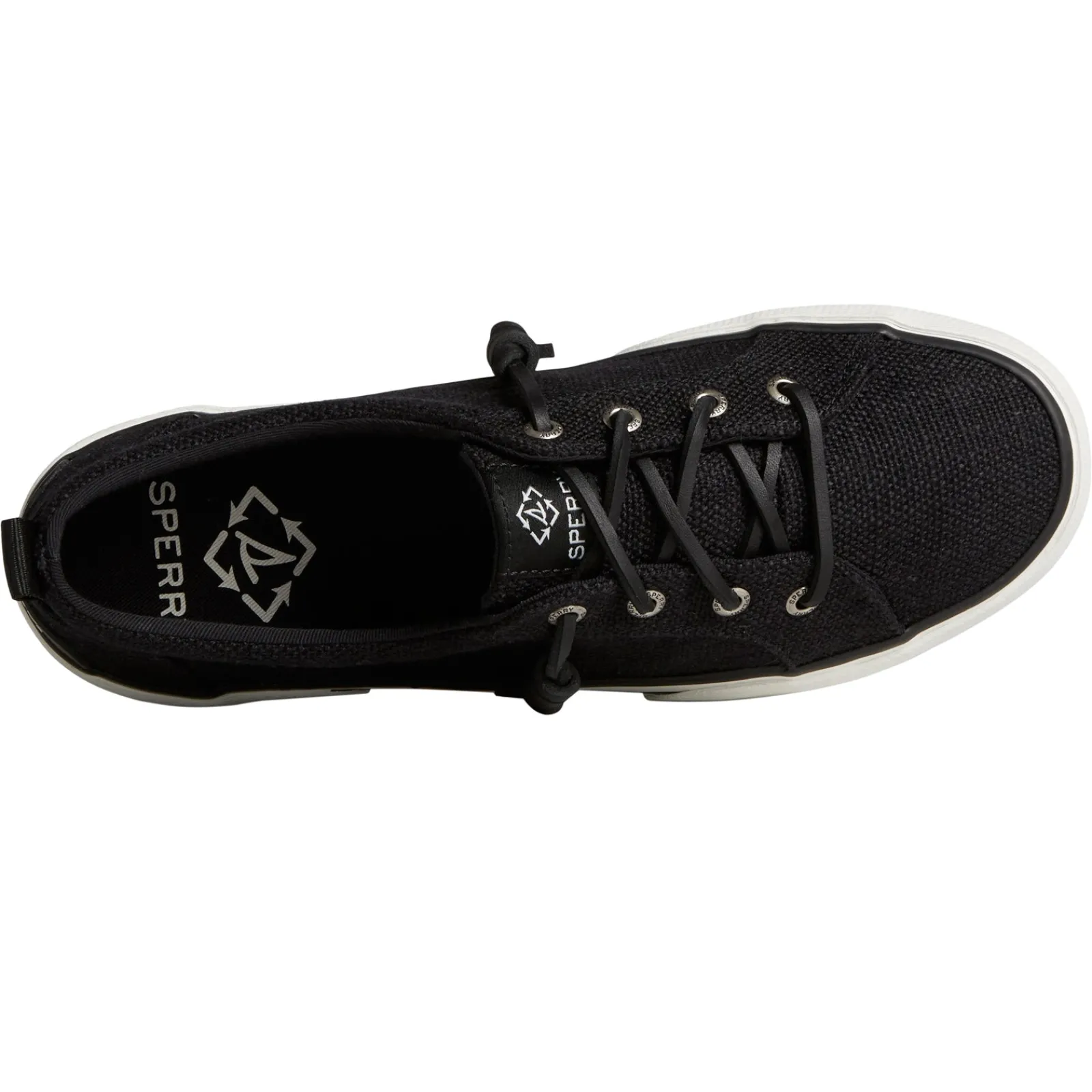 New Sperry Women's , Pier Wave LTT SeaCycled Sneaker Baja Black