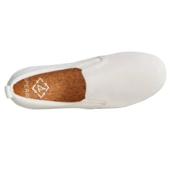 Discount Sperry Women's , SeaCycled Crest Twin Gore Canvas Sneaker White