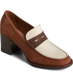 Online Sperry Women's , Seaport Two-Tone Penny Pump Brown / Cream
