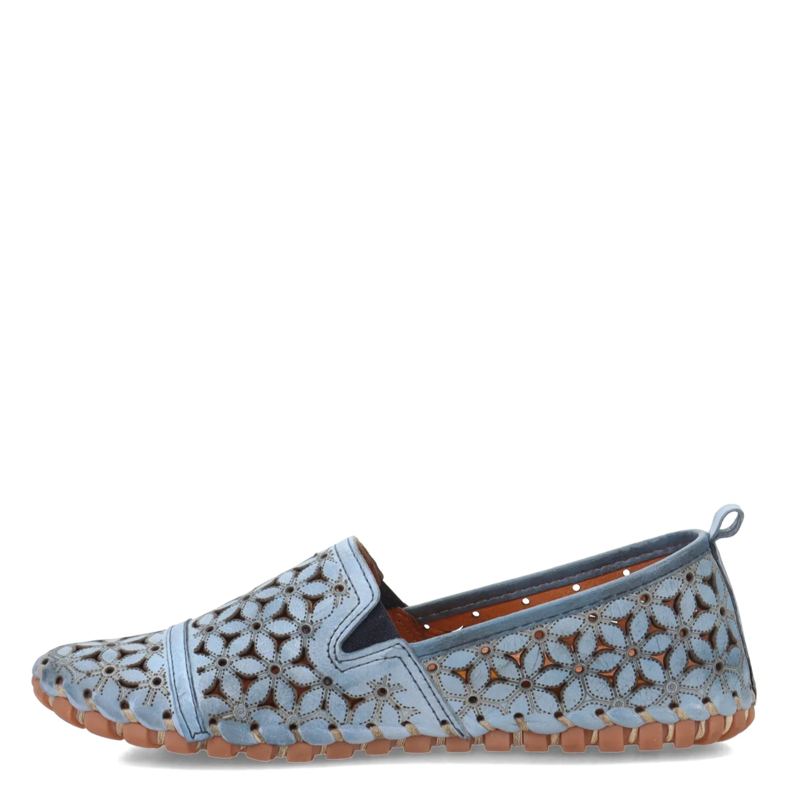 New Spring Step Women's , Flowerflow Slip-On Blue