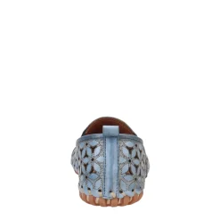 New Spring Step Women's , Flowerflow Slip-On Blue