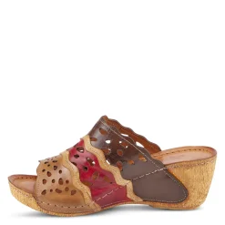 Best Spring Step Women's , Footy Sandal Brown Multi