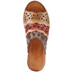 Best Spring Step Women's , Footy Sandal Brown Multi