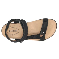 Discount Taos Women's , Mixer Sandal Black Nubuck