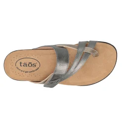 Online Taos Women's , Perfect Sandal Grey Champagne Metallic