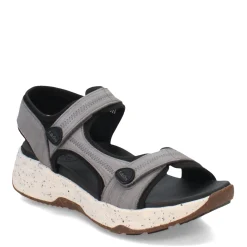 Sale Taos Women's , Super Side Sandal Grey Emboss