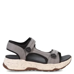 Sale Taos Women's , Super Side Sandal Grey Emboss