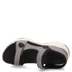 Sale Taos Women's , Super Side Sandal Grey Emboss