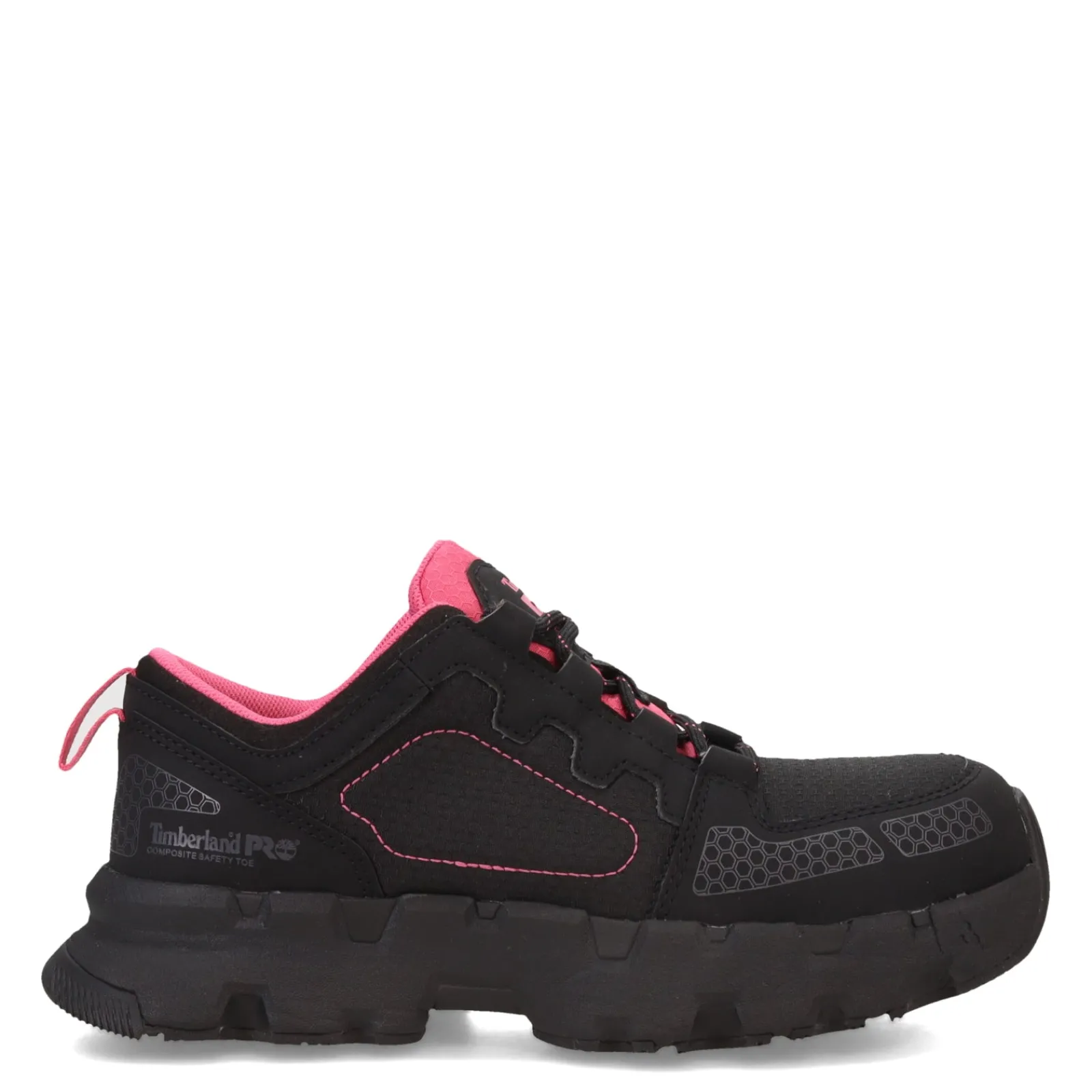 Discount Timberland Pro Women's , Powertrain EV Composite Toe Work Shoe Black/Pink