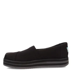 Online TOMS Women's , Alpargata Midform Espadrille Slip-On Black Canvas