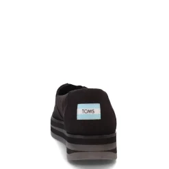 Online TOMS Women's , Alpargata Midform Espadrille Slip-On Black Canvas