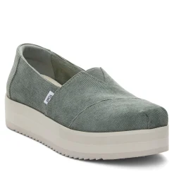 Clearance TOMS Women's , Alpargata Midform Slip-On Bonsai Green