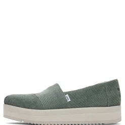 Clearance TOMS Women's , Alpargata Midform Slip-On Bonsai Green