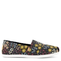 Discount TOMS Women's , Alpargata Slip-On Black Floral
