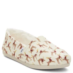 Sale TOMS Women's , Alpargata Slip-On Natural - Reindeer Print