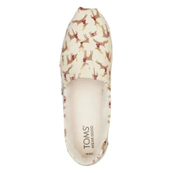 Sale TOMS Women's , Alpargata Slip-On Natural - Reindeer Print