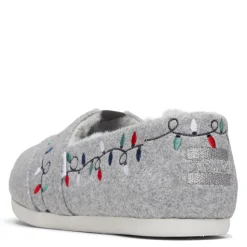 Discount TOMS Women's , Alpargata Slip-On Grey-Christmas Lights