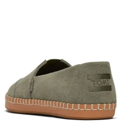 Hot TOMS Women's , Alpargata Vetiver Suede Leather Wrap Slip-On Grey Suede