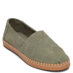 Best TOMS Women's , Alpargata Vetiver Suede Leather Wrap Slip-On Grey Suede