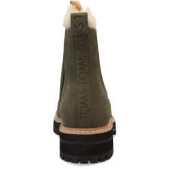 Hot TOMS Women's , Dakota Boot Olive / Faux Fur Lined