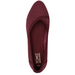 New TOMS Women's , Jutti Neat Flat Burgundy