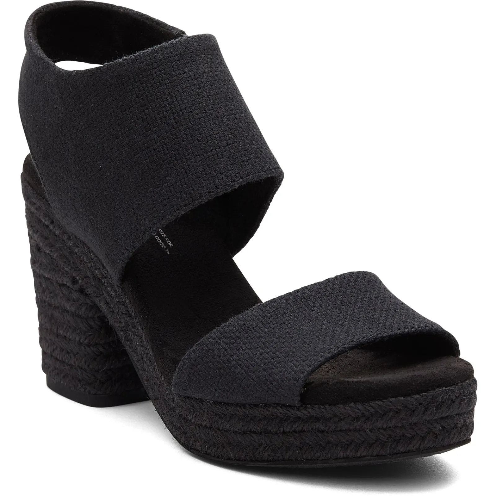 Discount TOMS Women's , Majorca Platform Sandal Black Basketweave