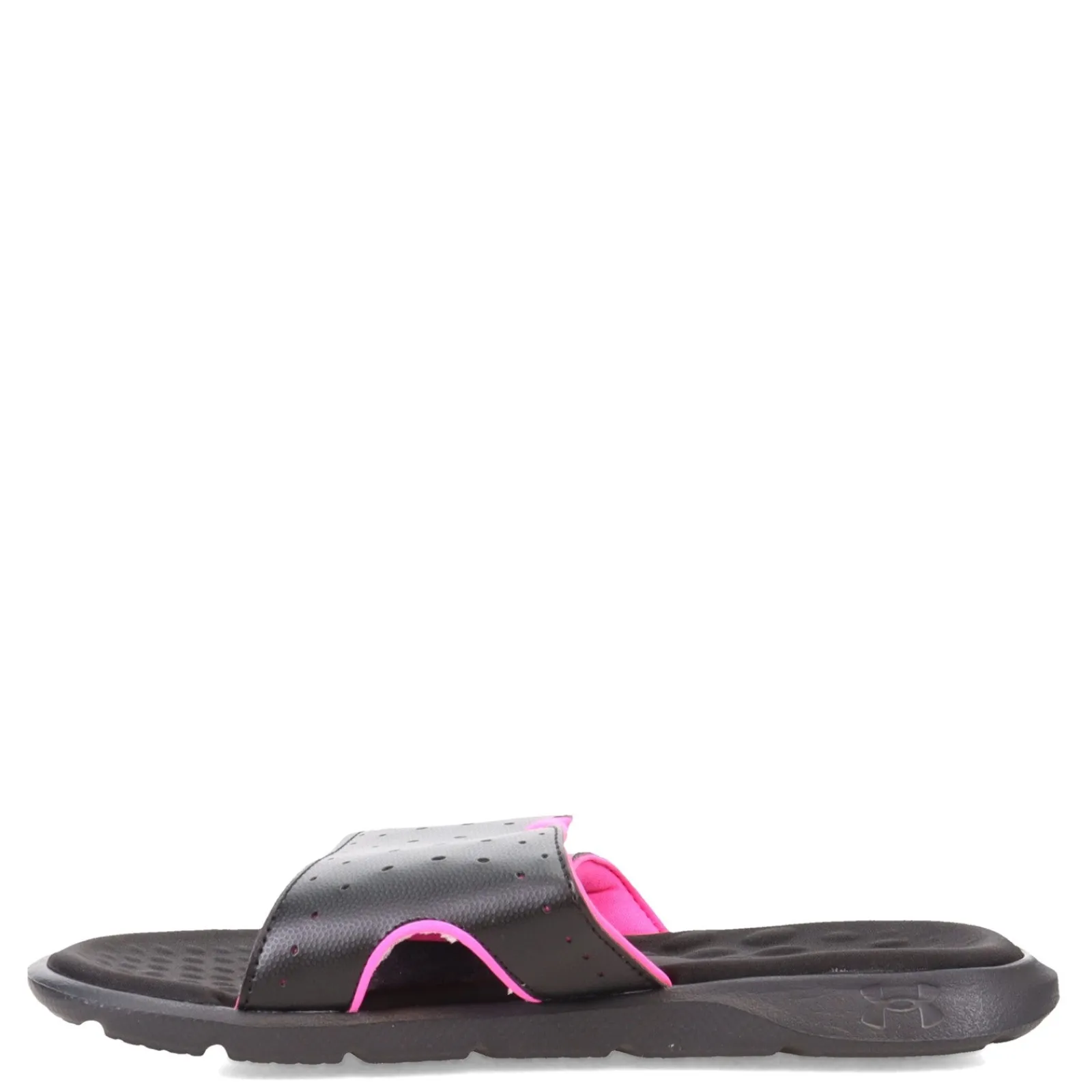 Outlet Under Armour Women's , Ignite 7 Slide Sandal Black/Black/Rebel Pink
