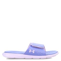 Online Under Armour Women's , Ignite 7 Slide Sandal Baja Blue/Nebula Purple
