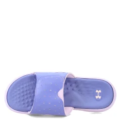 Online Under Armour Women's , Ignite 7 Slide Sandal Baja Blue/Nebula Purple