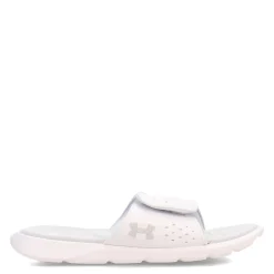 Clearance Under Armour Women's , Ignite 7 Slide Sandal White/ Halo Gray