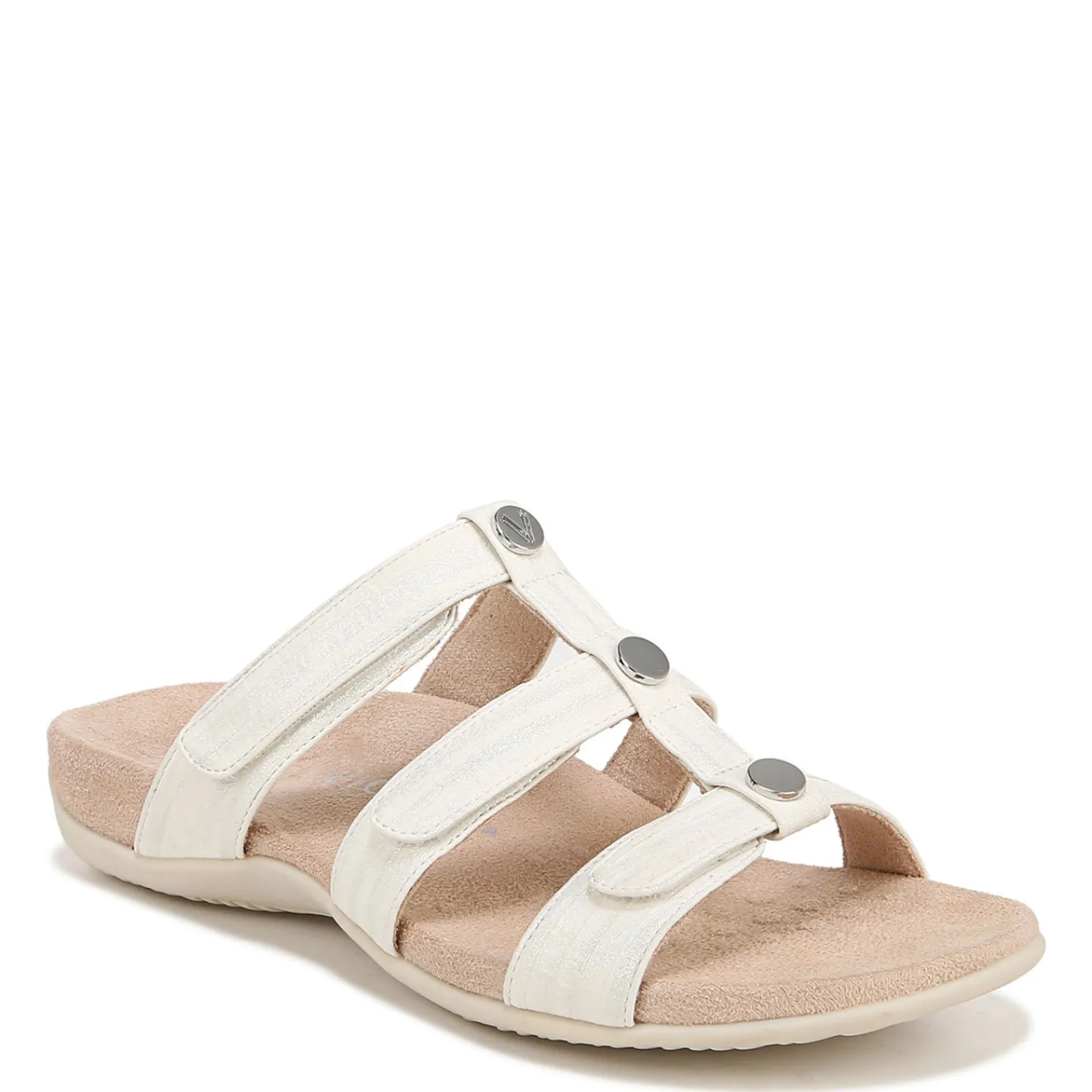 New Vionic Women's , Amber Slide Sandal White