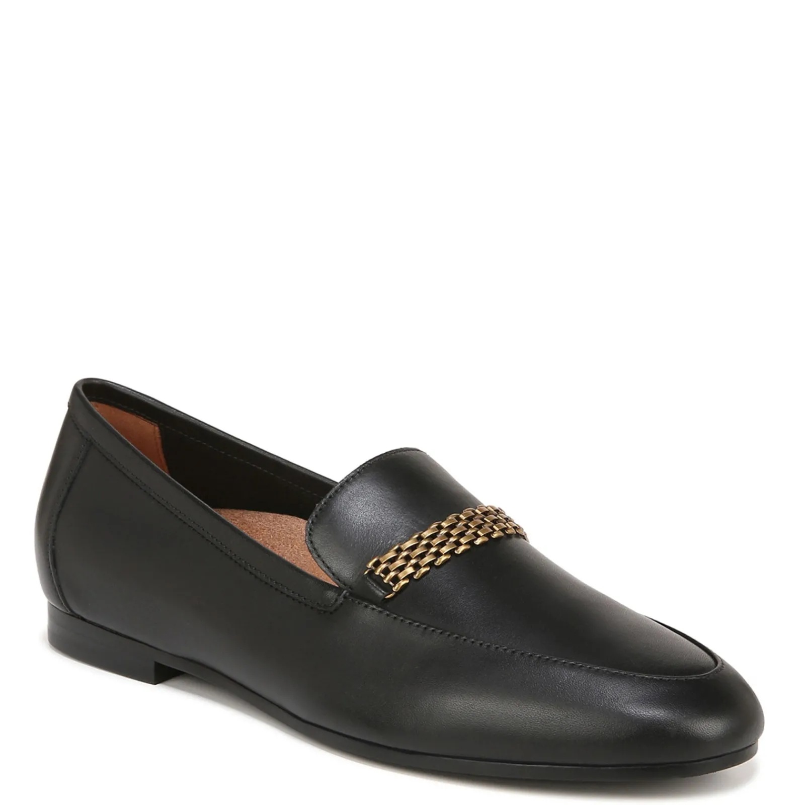 Vionic Women's , Charlotte Loafer Black Gold Leather