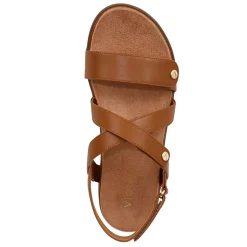 Clearance Vionic Women's , Cypress Sandal Tan Brown Leather