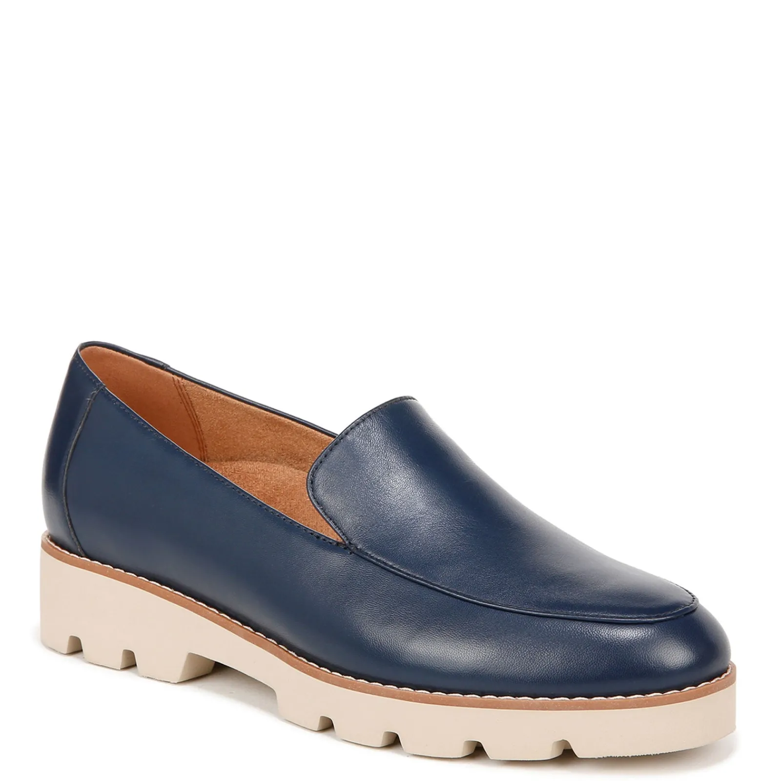 New Vionic Women's , Kensley Loafer Navy Nappa Leather
