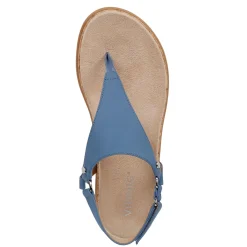 New Vionic Women's , Kirra II Sandal Blue Nubuck Leather