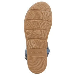 New Vionic Women's , Kirra II Sandal Blue Nubuck Leather