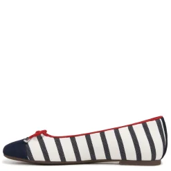 Vionic Women's , Klara Flat Navy Stripe